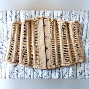 Tan Mesh Waspie Corset